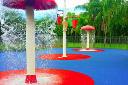 FallZone Splash Pad Playground Surfacing